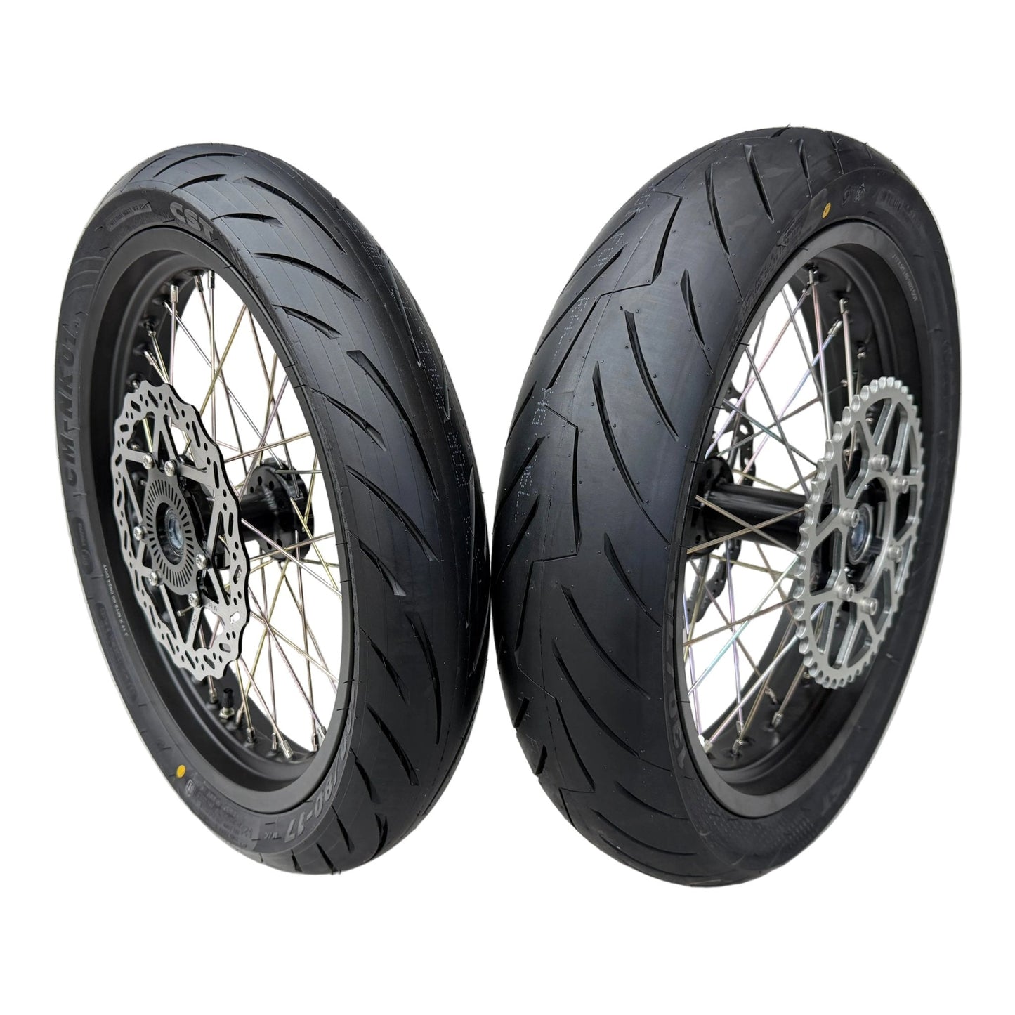 Complete 17in Super Moto Wheel Set for Surron Ultra Bee